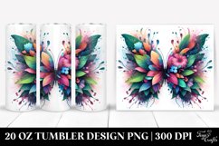 Abstract Vibrant Butterfly. 20 Oz Tumbler Design Product Image 1