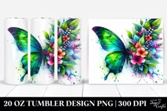Abstract Vibrant Butterfly. 20 Oz Tumbler Design Product Image 1