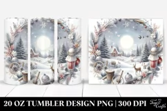 Winter Scene with Text Clipart, High-Res 20 Oz Tumbler Product Image 1