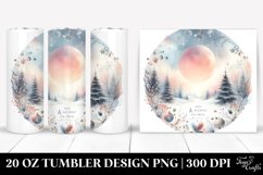 Pastel Winter Scene Clipart, 20 Oz Tumbler Product Image 1