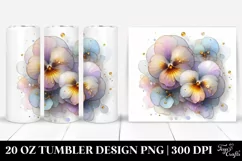 Shiny Pansy Splash | 20 oz Tumbler Product Image 1