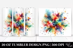 Colorful Watercolor Splash | 20 Oz Tumbler Product Image 1