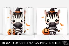 Baby Zebra Halloween Clipart, PNG Product Image 1