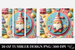 Pastel Gnome in Christmas Scene 20 Oz Tumbler Product Image 1