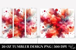 Colorful Redish Watercolor Particles | 20 oz Tumbler Product Image 1