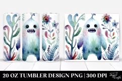 Simple Monster Watercolor,Watercolor Washed | 20 oz Tumbler Product Image 1