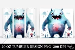Simple Monster Watercolor,Watercolor Washed | 20 oz Tumbler Product Image 1