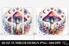 Magical Celestial Mushroom Clipart 20 Oz Tumbler Product Image 1