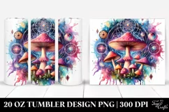 Magical Celestial Mushroom Clipart 20 Oz Tumbler Product Image 1