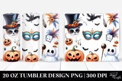 Funny Halloween Clipart - Masquerade, High-Res 20 Oz Tumbler Product Image 1