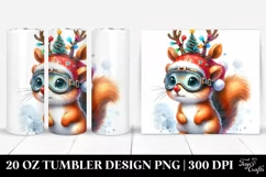 Winter Squirrel with Reindeer Horns, High-Res PNG Product Image 1