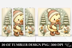 Cute Baby Duck with Present Clipart, High-Res 20 Oz Tumbler Product Image 1