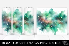 Colorful Watercolor Glitery Texture | 20 oz Tumbler Product Image 1