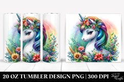 Colorful Baby Unicorn. 20 Oz Tumbler Design Product Image 1