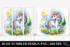 Colorful Baby Unicorn. 20 Oz Tumbler Design Product Image 1