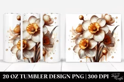 Glossy Shiny Round Narcissus | 20 Oz Tumbler Product Image 1