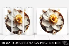Glossy Shiny Round Narcissus | 20 Oz Tumbler Product Image 1