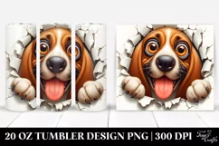 Cute Crazy Bloodhound Smiling | 20 Oz Tumbler Product Image 1
