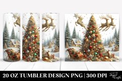 Glittery Christmas Tree Clipart, High-Res 20 Oz Tumbler Product Image 1