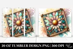 Abstract Pastel Sunflower Art 20 Oz Tumbler Product Image 1