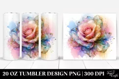 Abstract Vibrant Pastel Rose | 20 oz Tumbler Product Image 1