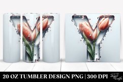 Letter Y Tulip Monogram 20 Oz Tumbler Product Image 1