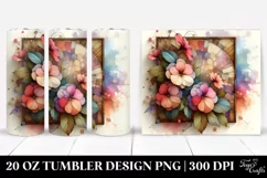 Wooden Impatiens Stained 20 Oz Tumbler Product Image 1