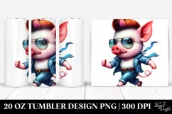 Inspired Baby Pig Dancing | 20 oz Tumbler Product Image 1