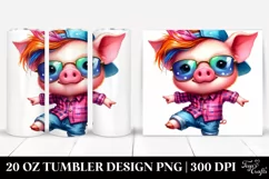 Inspired Baby Pig Dancing | 20 oz Tumbler Product Image 1