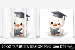 Cute Swan Graduation Cap | 20 oz Tumbler Product Image 1
