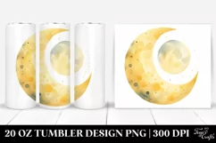 Whimsical Washed Watercolor Moon 20 Oz Tumbler Product Image 1