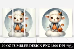 Retro Halloween Lamb, Transparent PNG Product Image 1