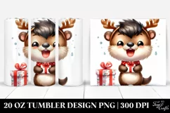 Christmas Otter with Gift Box, High-Res PNG Product Image 1
