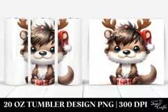 Christmas Otter with Gift Box, High-Res PNG Product Image 1