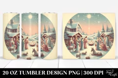 Retro Nativity Scene Clipart, 20 Oz Tumbler Product Image 1