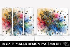 Colorful Watercolor Metallic Insertions | 20 oz Tumbler Product Image 1