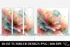 Abstract Pastel Poppy Art 20 Oz Tumbler Product Image 1
