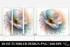 Abstract Pastel Poppy Art 20 Oz Tumbler Product Image 1