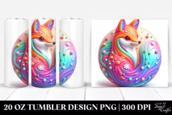 Vibrant Pastel Christmas Fox, Clipart 20 Oz Tumbler Product Image 1