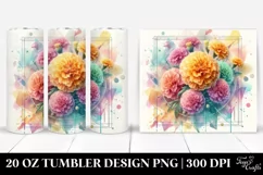 Abstract Pastel Marigold Art 20 Oz Tumbler Product Image 1