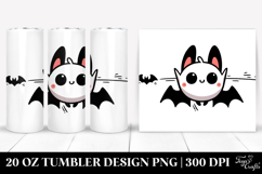 Cute Ghost with Bat, 20 Oz Tumbler Product Image 1