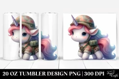 Unicorn Soldier Design, Transparent PNG Product Image 1