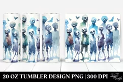 Simple Zombie Watercolor Image | 20 oz Tumbler Product Image 1