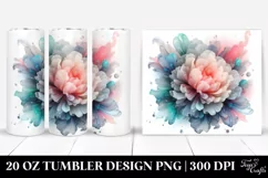 Abstract Pastel Carnation Art 20 Oz Tumbler Product Image 1