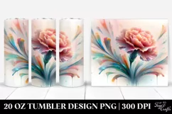Abstract Pastel Carnation Art 20 Oz Tumbler Product Image 1