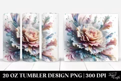 Abstract Pastel Carnation Art 20 Oz Tumbler Product Image 1