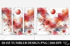 Colorful Watercolor Redish Background | 20 oz Tumbler Product Image 1