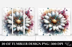 20 Oz Tumbler Sublimation | Shiny Daisy -Like | Colorful Product Image 1