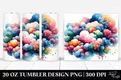 Colorful Watercolor Cloud | 20 oz Tumbler Product Image 1