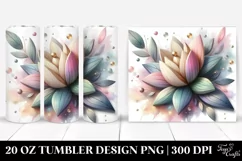 Pastel Stained Tulip | 20 Oz Tumbler Product Image 1
